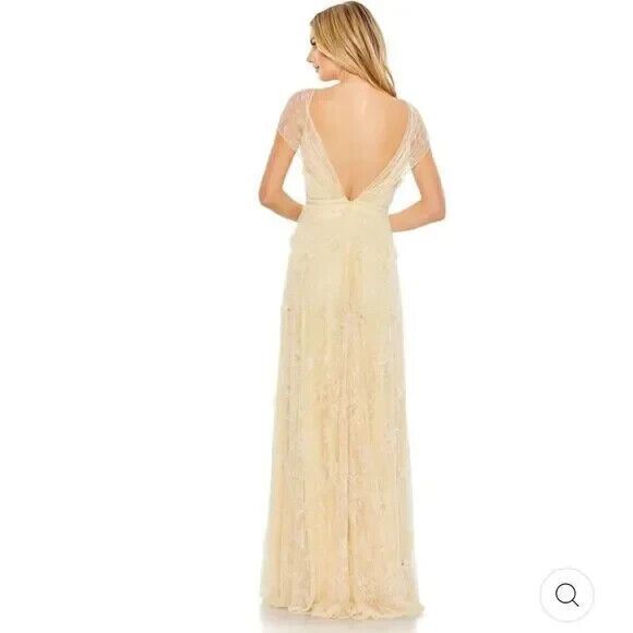 NWT MAC DUGGAL Embroidered Beaded/Rhinestone 3D Flower 70274 Gown Dress‎ Size 10 - Picture 3 of 7